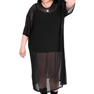 Foxblood Oversized Mesh T-shirt Dress XS/S